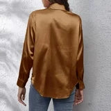 Satin Elegance Long Sleeve T-shirt