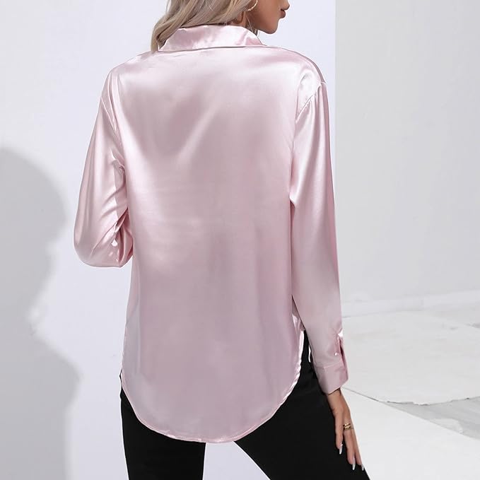 Satin Elegance Long Sleeve T-shirt