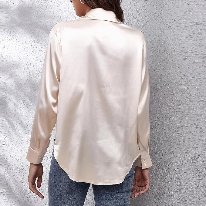 Satin Elegance Long Sleeve T-shirt