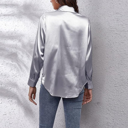 Satin Elegance Long Sleeve T-shirt