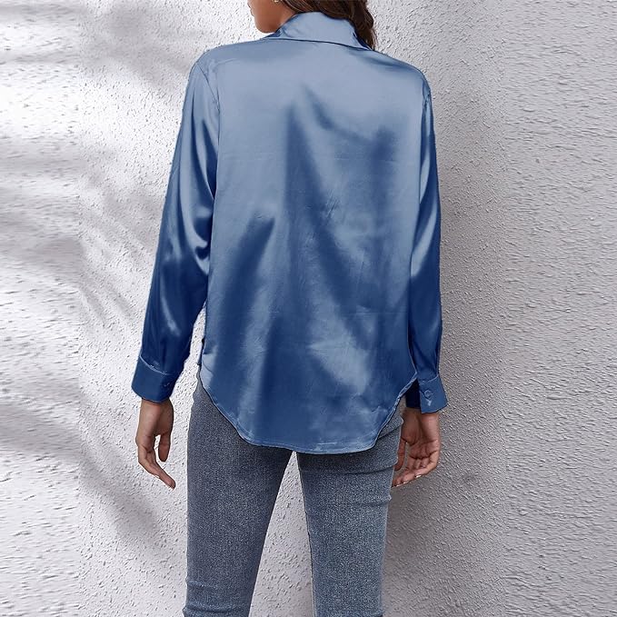 Satin Elegance Long Sleeve T-shirt