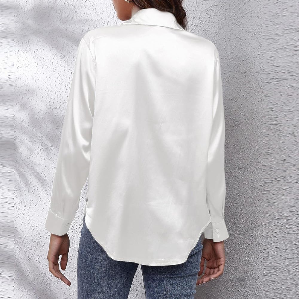 Satin Elegance Long Sleeve T-shirt