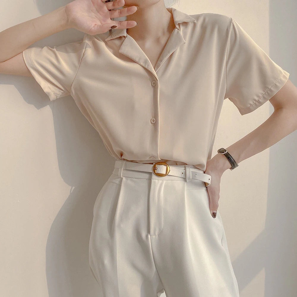 Chiffon Breeze Short Sleeve Blouse