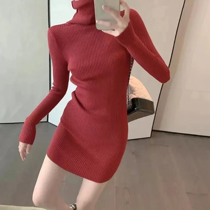 Cozy Charm High Cool Knit Dress